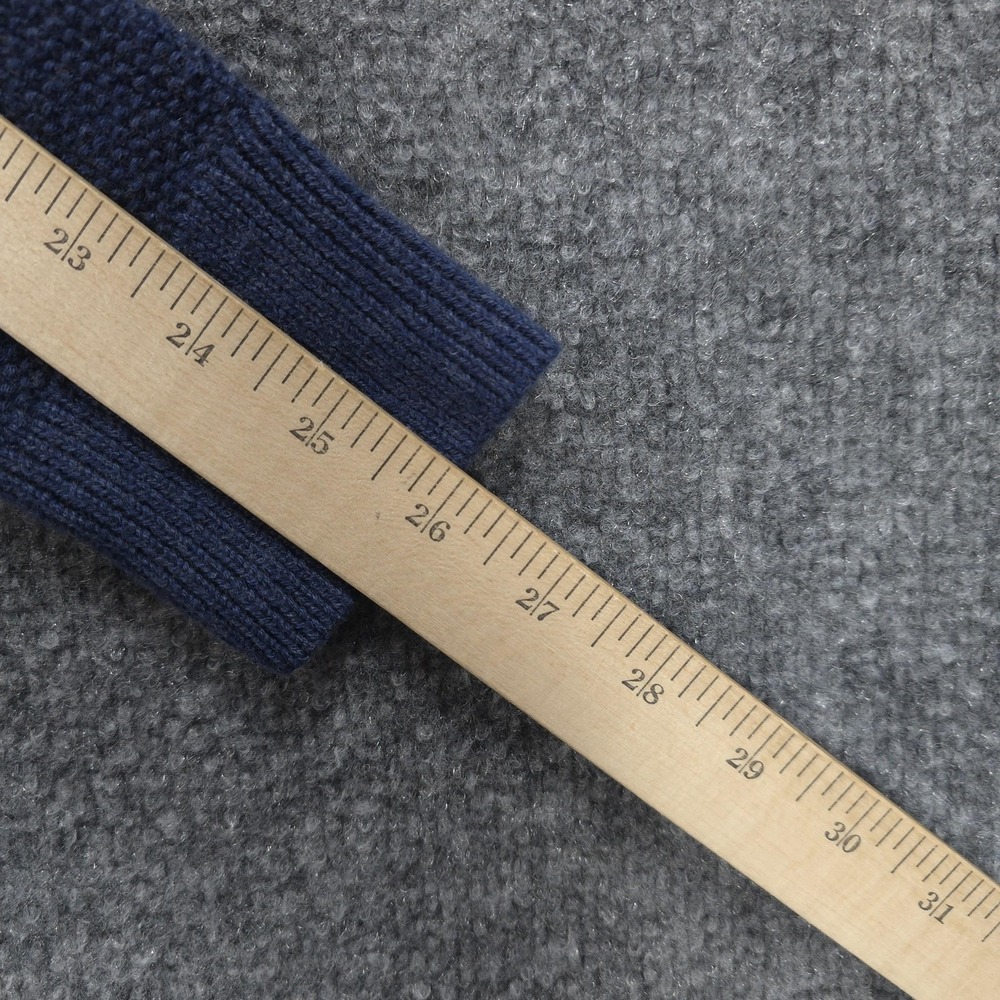 Vineyard Vines Sweater Mens Small Blue Merino Wool‎ 1/4 Zip Mock Neck Commando - Picture 11 of 11